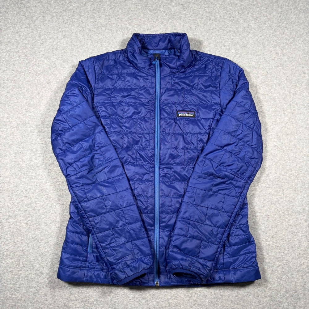 Patagonia Nano Puff Jacket Women Small Blue Quilted Primaloft Insulated 84217